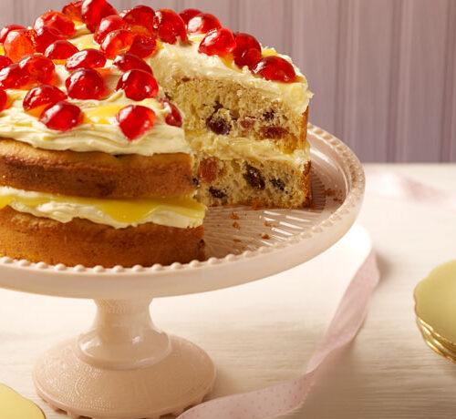 Cherry and Sultana Madeira Style Cake