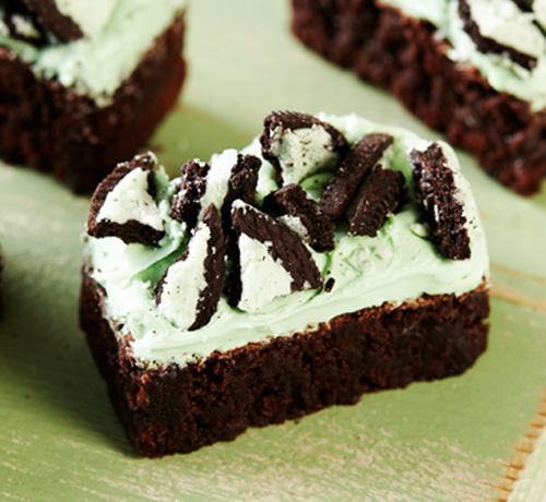 Mint and Chocolate Fudge Brownie Bars