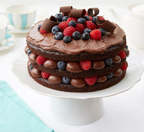 Gluten-Free Chocolate & Raspberry Layer Cake