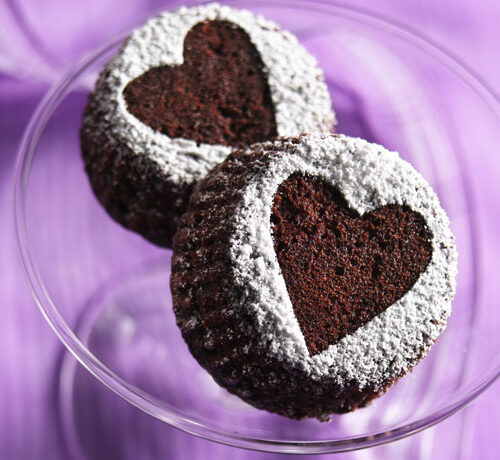 Heart Brownie Cupcakes