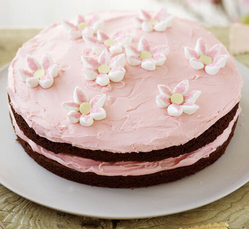 Mother's Day Flower Brownie Cake