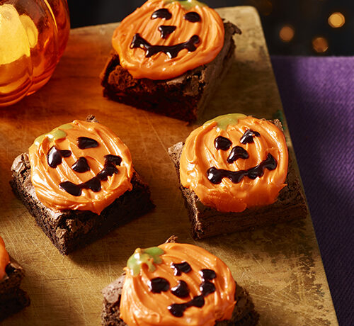 Halloween Pumpkin Brownies