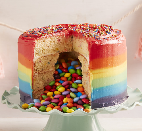 Rainbow Piñata Cake