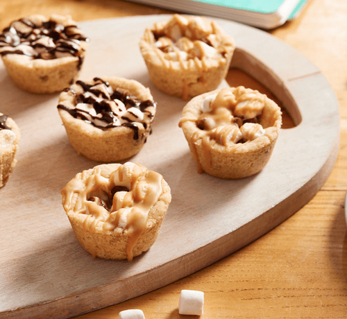 S’mores Salted Caramel Shortbread Cups