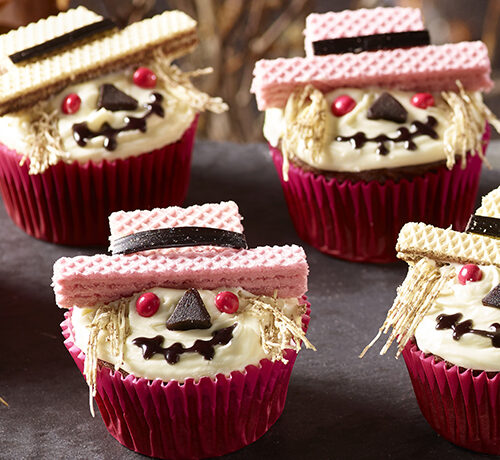 Halloween Scarecrow Cupcakes