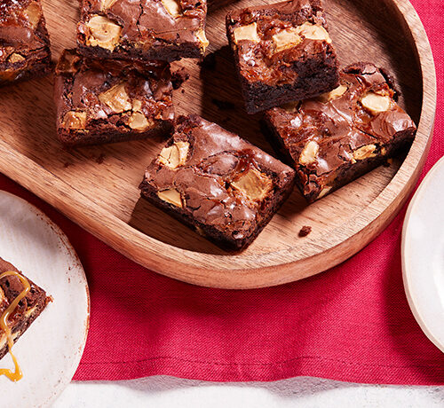 White Chocolate and Caramel Swirl Brownies