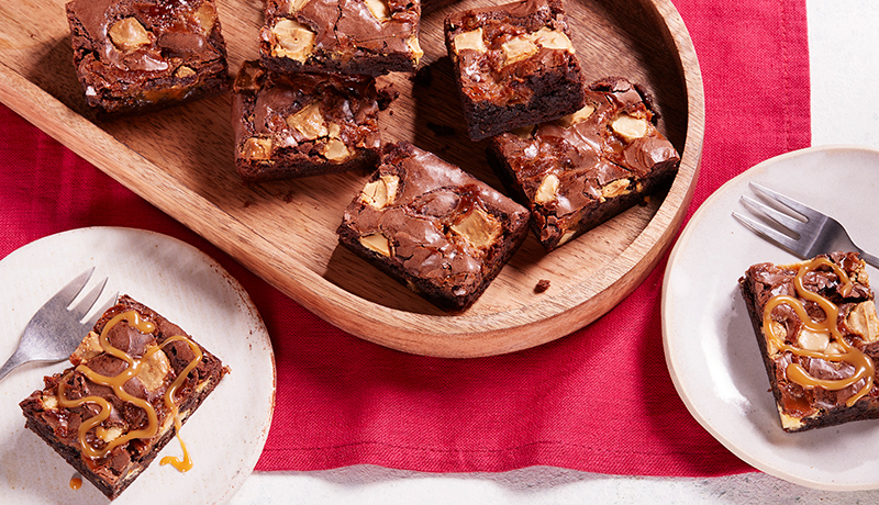 White Chocolate and Caramel Swirl Brownies